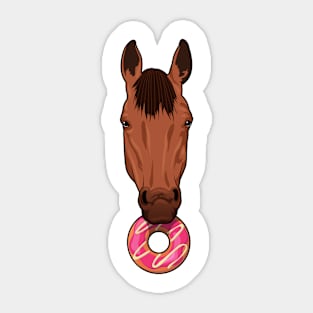 Horse with Donut Sticker